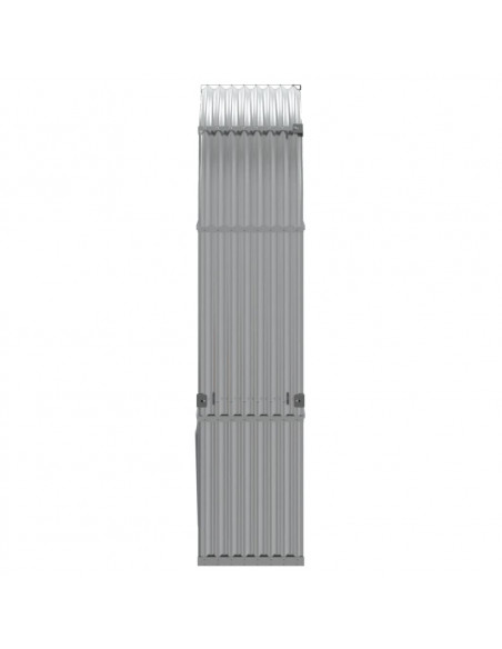 Portaceppi Grigio Chiaro 120x45x210 cm in Acciaio Zincato