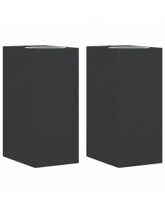 Applique da Parete per Esterni 2 pz Nere Alluminio Pressofuso 2