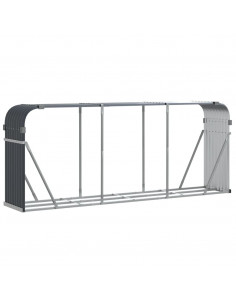 Portaceppi Antracite 234x45x100 cm in Acciaio Zincato 2