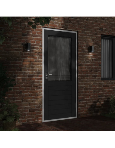 Applique da Parete per Esterni 2 pz Nere Alluminio Pressofuso