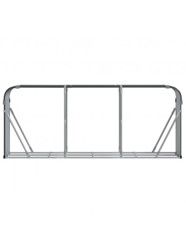 Portaceppi Antracite 234x45x100 cm in Acciaio Zincato