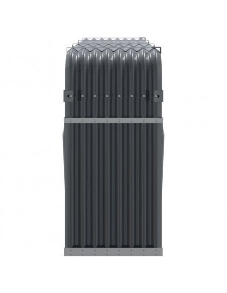 Portaceppi Antracite 234x45x100 cm in Acciaio Zincato