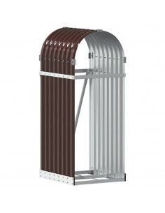 Portaceppi Marrone 40x45x100 cm in Acciaio Zincato 2