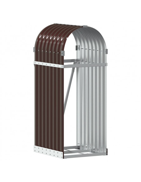 Portaceppi Marrone 40x45x100 cm in Acciaio Zincato
