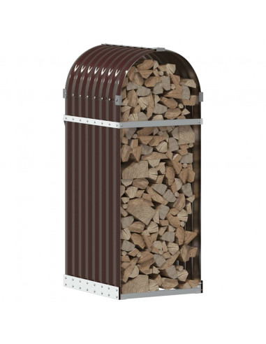 Portaceppi Marrone 40x45x100 cm in Acciaio Zincato