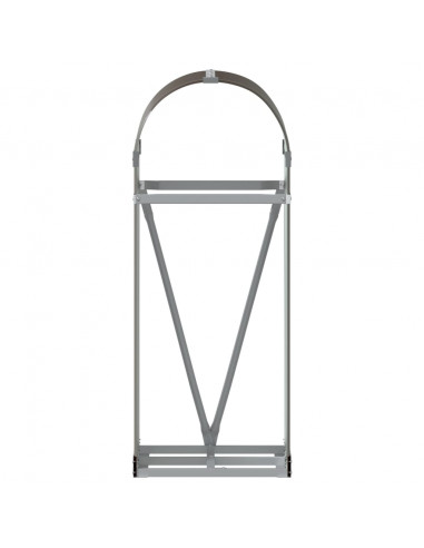 Portaceppi Marrone 40x45x100 cm in Acciaio Zincato