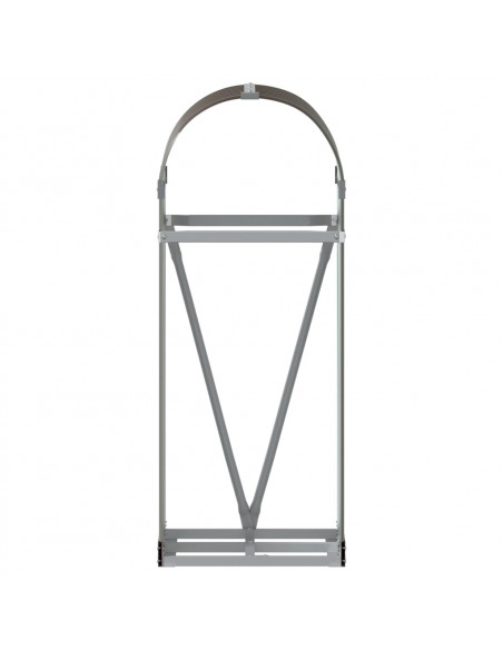 Portaceppi Marrone 40x45x100 cm in Acciaio Zincato