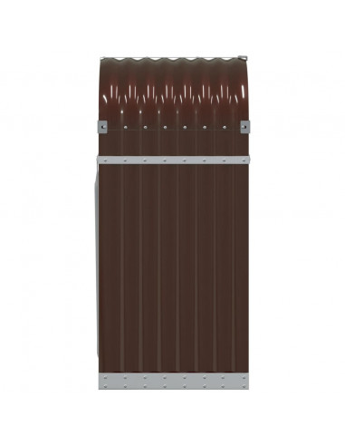 Portaceppi Marrone 40x45x100 cm in Acciaio Zincato