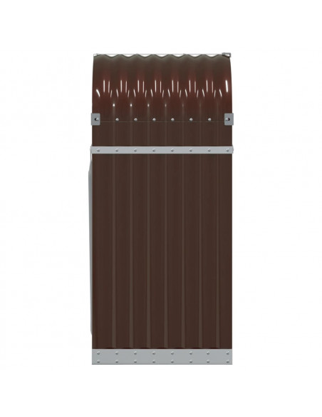Portaceppi Marrone 40x45x100 cm in Acciaio Zincato
