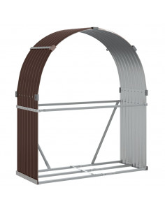 Portaceppi Marrone 120x45x140 cm in Acciaio Zincato 2
