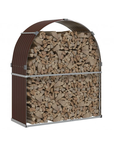 Portaceppi Marrone 120x45x140 cm in Acciaio Zincato