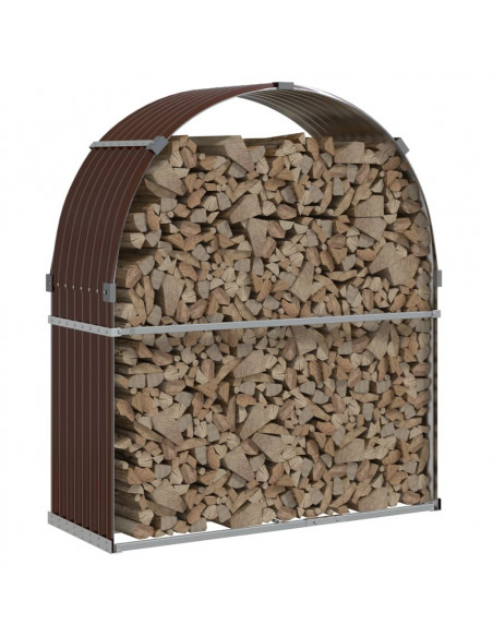 Portaceppi Marrone 120x45x140 cm in Acciaio Zincato