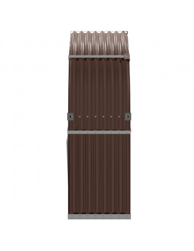 Portaceppi Marrone 120x45x140 cm in Acciaio Zincato