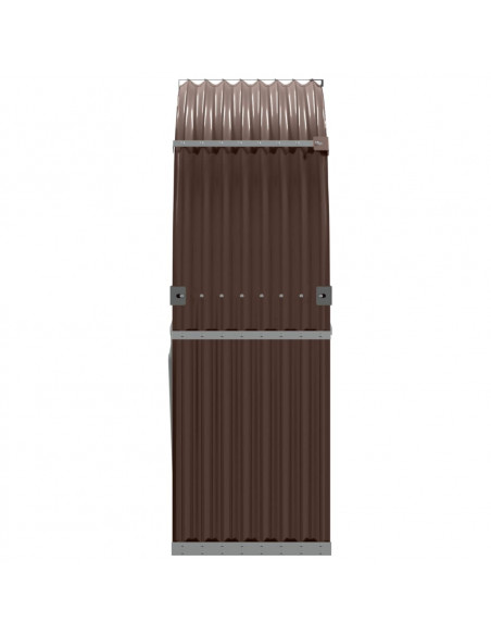 Portaceppi Marrone 120x45x140 cm in Acciaio Zincato