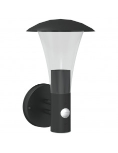 Applique da Esterno con Sensore Nera in Acciaio Inossidabile 2