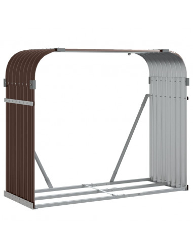 Portaceppi Marrone 120x45x100 cm in Acciaio Zincato