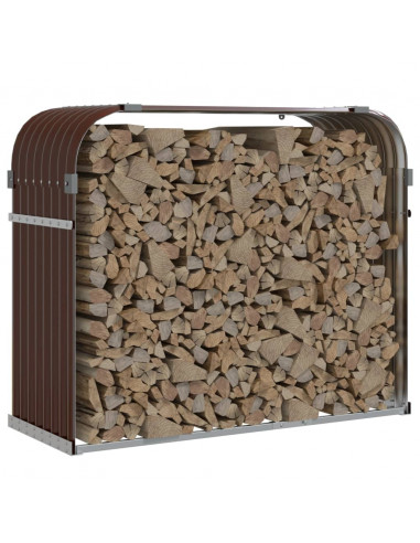 Portaceppi Marrone 120x45x100 cm in Acciaio Zincato