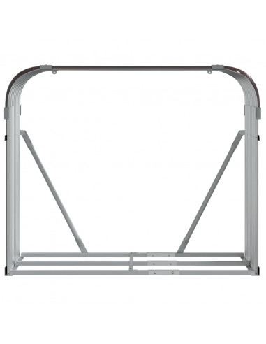 Portaceppi Marrone 120x45x100 cm in Acciaio Zincato