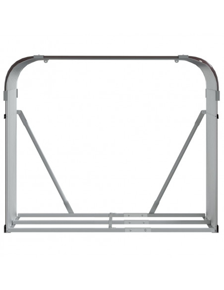 Portaceppi Marrone 120x45x100 cm in Acciaio Zincato