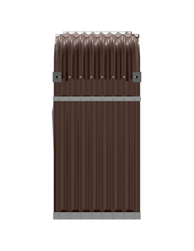 Portaceppi Marrone 120x45x100 cm in Acciaio Zincato
