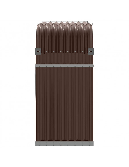 Portaceppi Marrone 120x45x100 cm in Acciaio Zincato