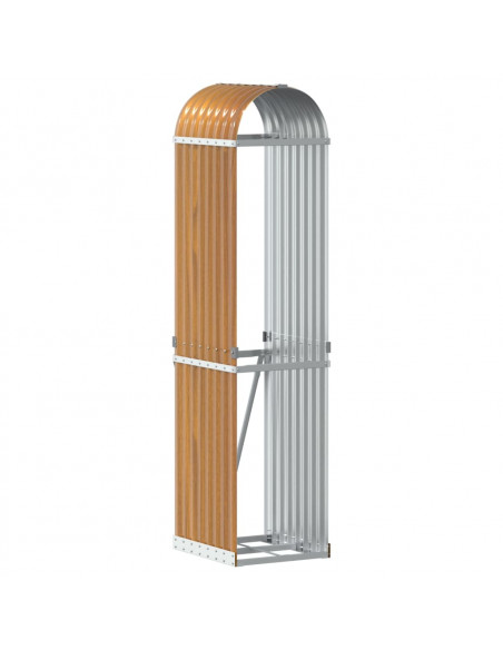 Portaceppi Marrone Chiaro 40x45x170 cm in Acciaio Zincato
