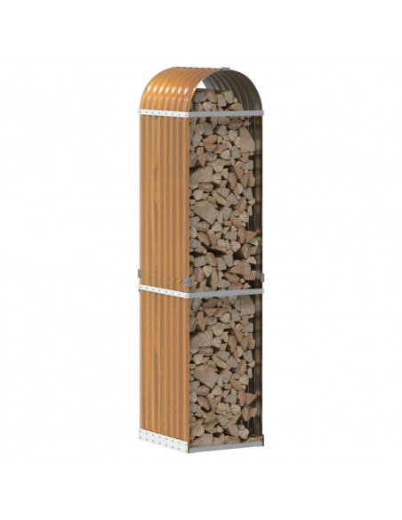 Portaceppi Marrone Chiaro 40x45x170 cm in Acciaio Zincato