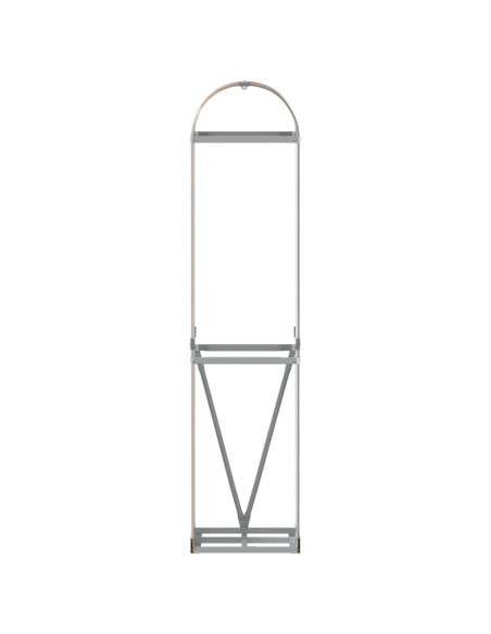Portaceppi Marrone Chiaro 40x45x170 cm in Acciaio Zincato