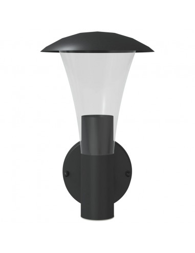 Applique da Esterno Nera in Acciaio Inossidabile