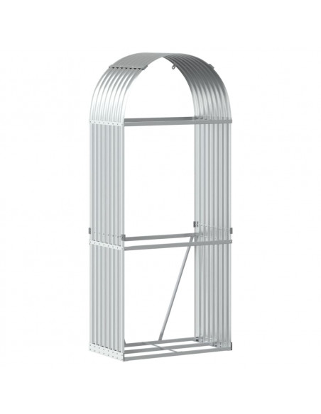 Portaceppi Argento 80x45x190 cm in Acciaio Zincato