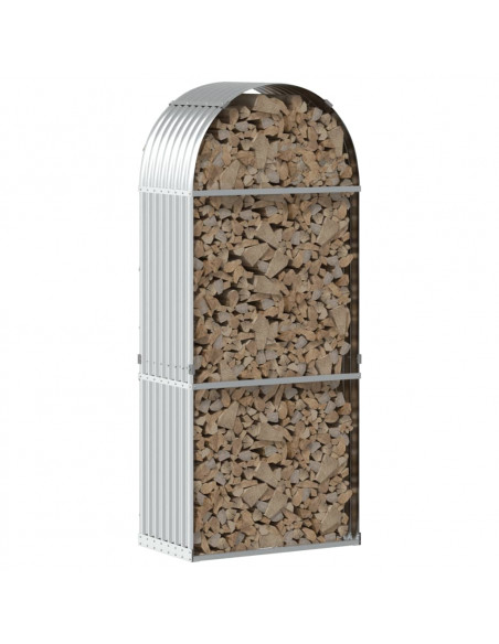Portaceppi Argento 80x45x190 cm in Acciaio Zincato