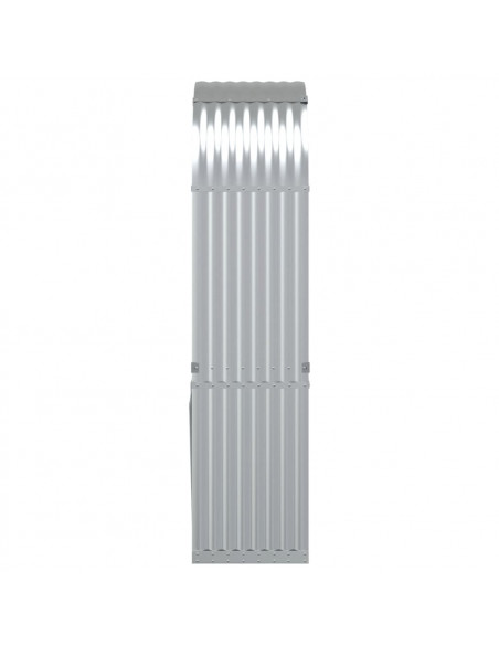 Portaceppi Argento 80x45x190 cm in Acciaio Zincato