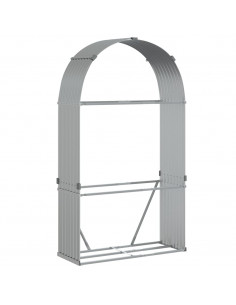 Portaceppi Argento 120x45x210 cm in Acciaio Zincato 2
