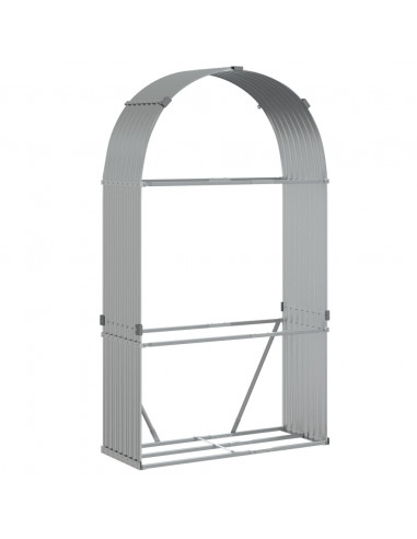 Portaceppi Argento 120x45x210 cm in Acciaio Zincato