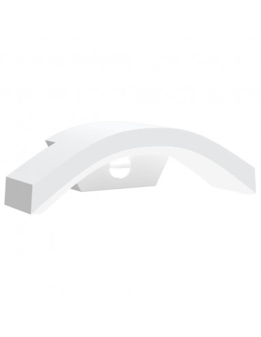 Applique con LED e Sensore Bianca in Alluminio Pressofuso