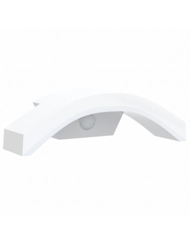 Applique con LED e Sensore Bianca in Alluminio Pressofuso