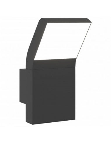 Applique per Esterni con LED Nera in Alluminio Pressofuso