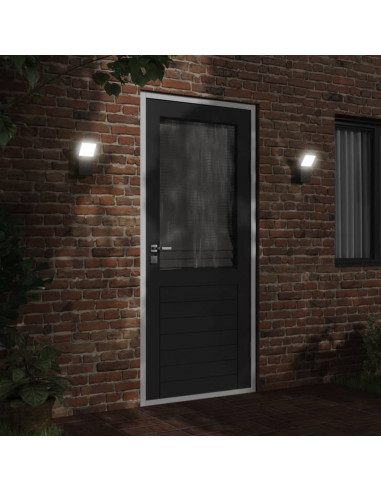 Applique per Esterni con LED Nera in Alluminio Pressofuso