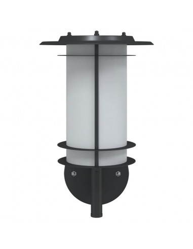 Applique da Esterno 2 pz Nere in Acciaio Inossidabile