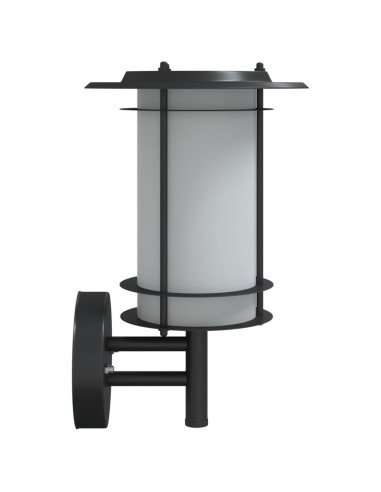 Applique da Esterno 2 pz Nere in Acciaio Inossidabile