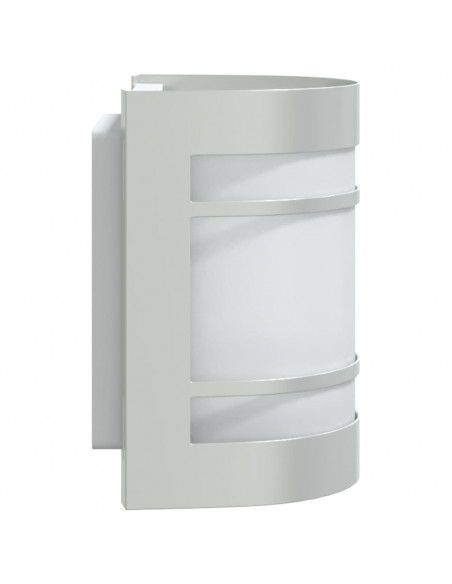 Applique da Esterno 2 pz Argento in Acciaio Inossidabile