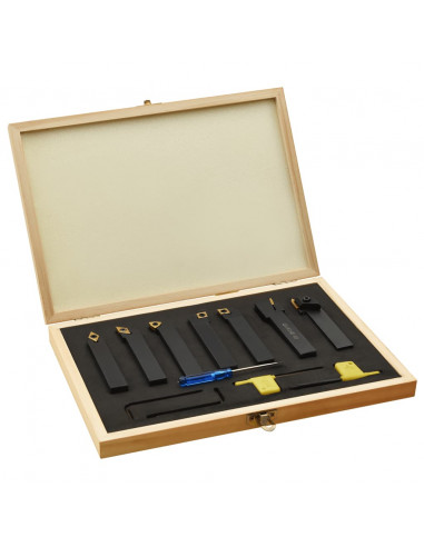 Set di Utensili Indicizzabili per Tornitura 12 pz 16x16mm 100mm