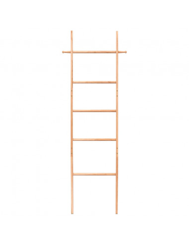 Scala Porta Asciugamani 170 cm in Legno Massello di Noce