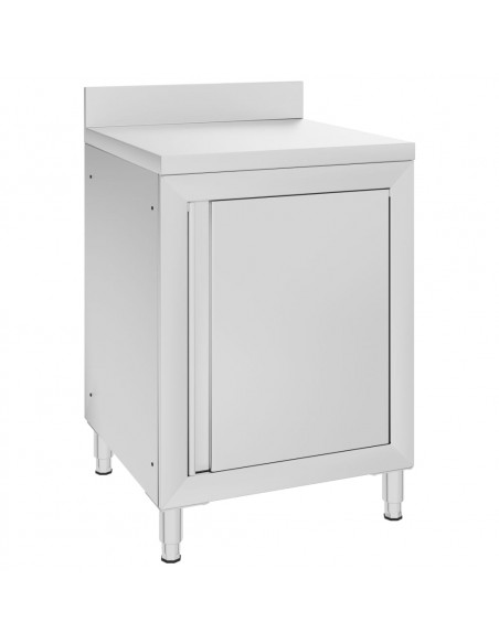 Mobiletto da Cucina Commerciale in Acciaio Inox 60x60x96 cm