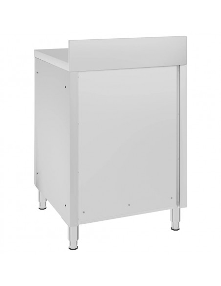 Mobiletto da Cucina Commerciale in Acciaio Inox 60x60x96 cm