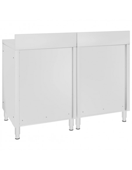 Mobiletto con Piano di Lavoro 120x60x96 cm in Acciaio Inox