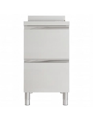 Mobiletti da Cucina Commerciale a 2 Cassetti 2 pz Acciaio Inox