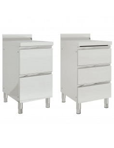 Mobiletti da Cucina Commerciale 2 pz in Acciaio Inox 2