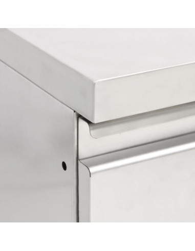 Mobiletti da Cucina Commerciale 2 pz in Acciaio Inox