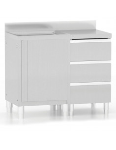 Mobiletti da Cucina Commerciale 2 pz in Acciaio Inox 2